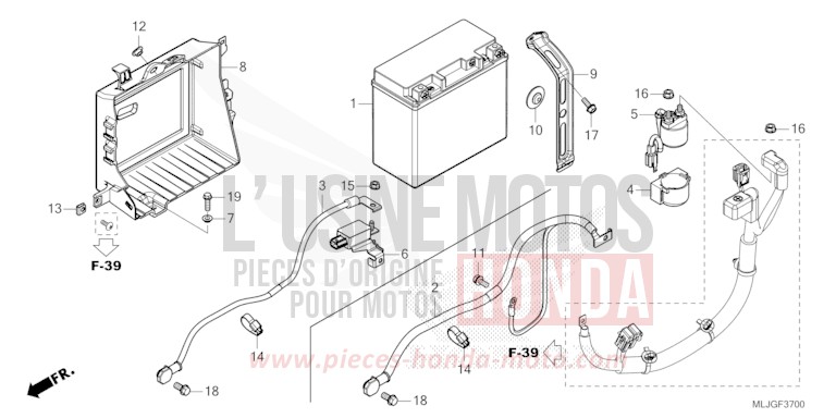 BATTERIE de Gold Wing PEARL DEEP MUD GRAY (NHC47) 2026